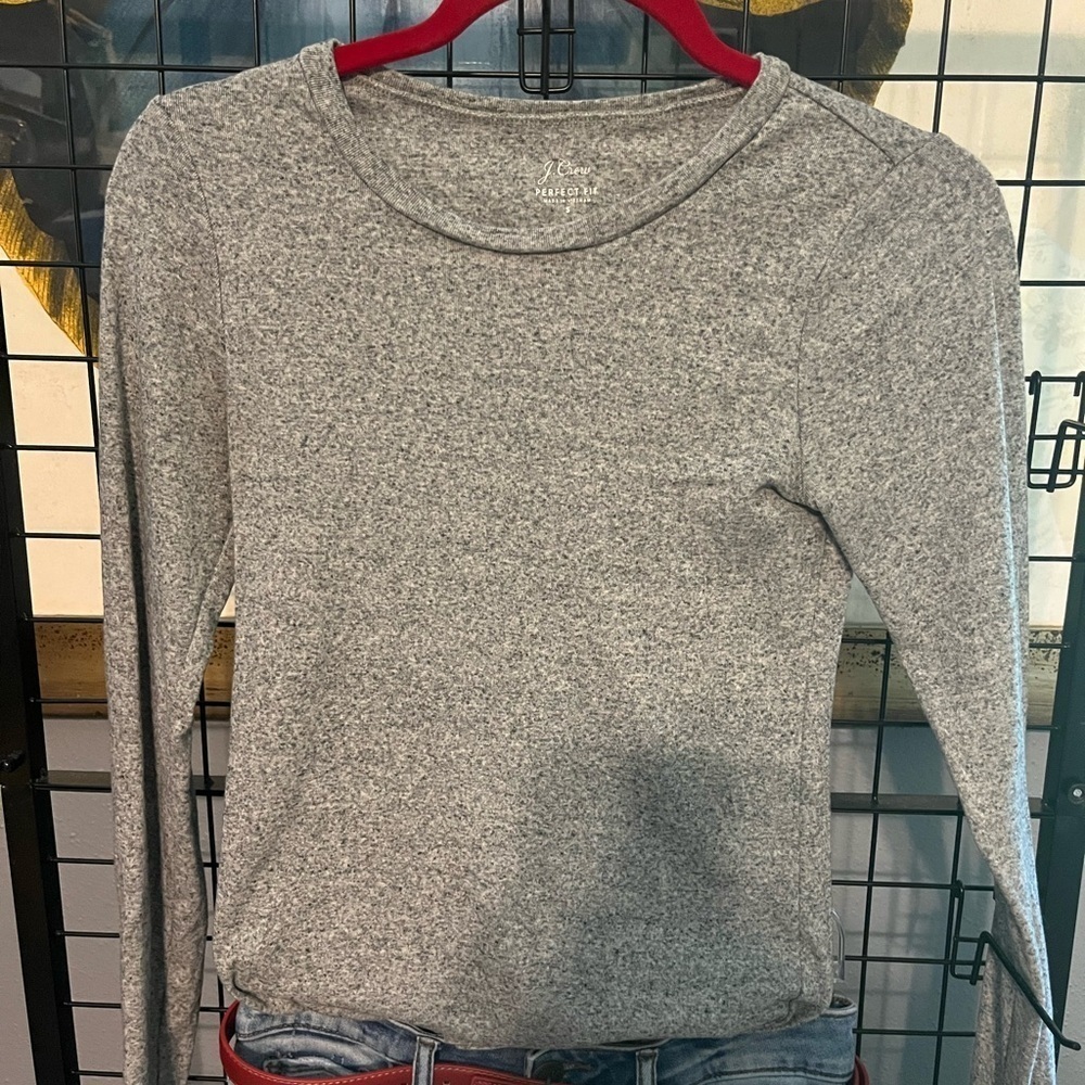 J. Crew Heather Gray Long Sleeve Tee